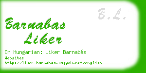 barnabas liker business card